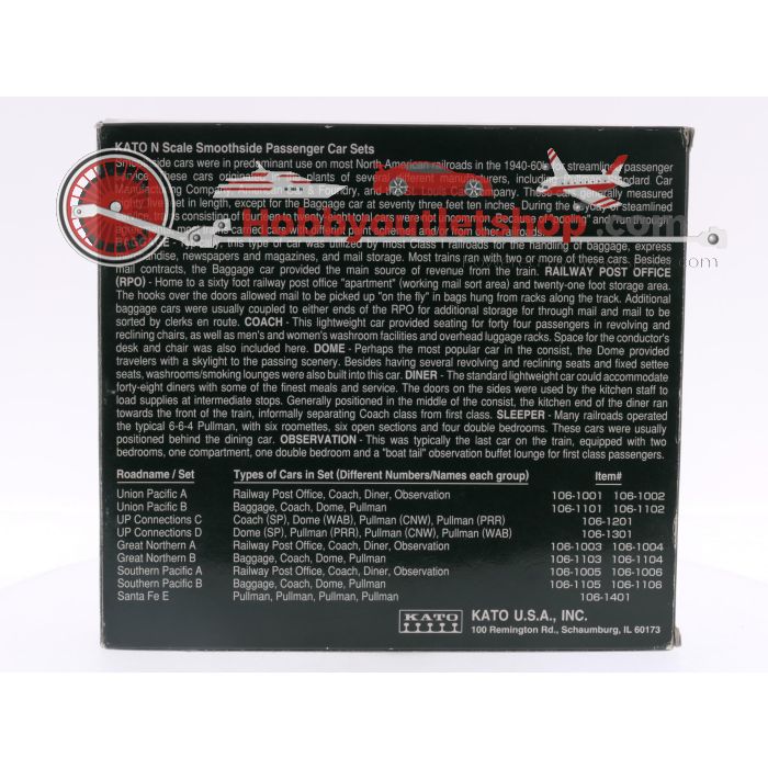 Schaal N Kato #106-1002 set van 4 gladde personenwagens van de UP #5944 - sku: 20240910122107 - Gebraucht - Wie Neu - Bild 23