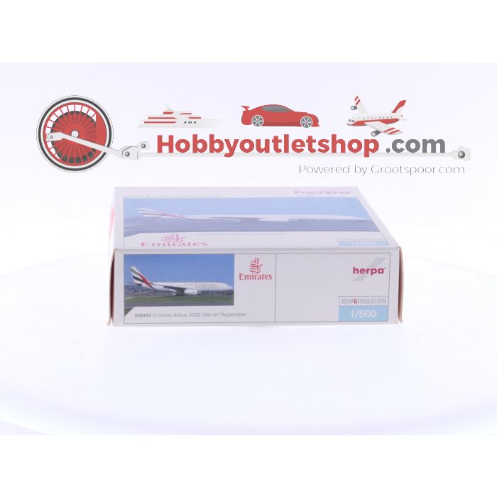 Schaal 1:500 Herpa 508445 Emirates - Airbus A330-200 Reg.Nr. A6-EKU #6228