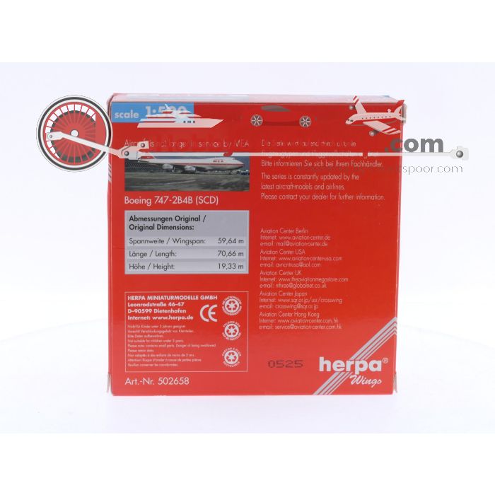Schaal 1:500 Herpa 502658 MEA - Boeing 747-2B4B(SCD) Aviation Center Exclusive Models Reg.Nr. OD-AGH #6230 - sku: 20240913020203 - Used - New condition - Photo 3
