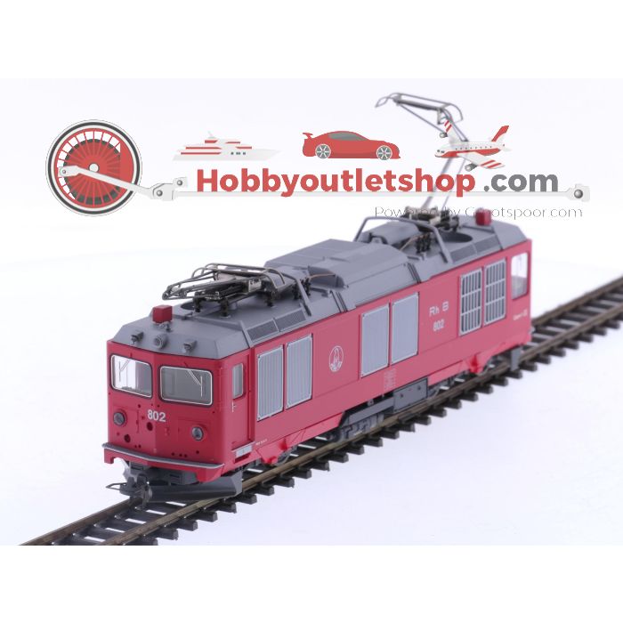 Schaal H0m Bemo 1267 102 elektrische locomotief met dubbele aandrijving Gem 4/4 802 van de RhB #P192