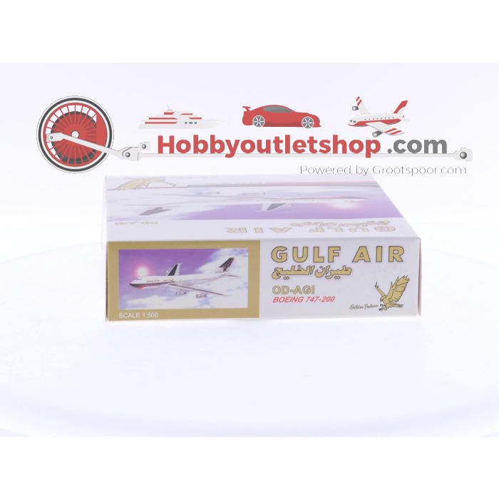 Schaal 1:500 5 Stars 0377 Gulf Air - Boeing 747-200 Reg.Nr. OD-AGI #6239 - sku: 20240917112133 - Gebruikt - Nieuwstaat - Afbeelding 4