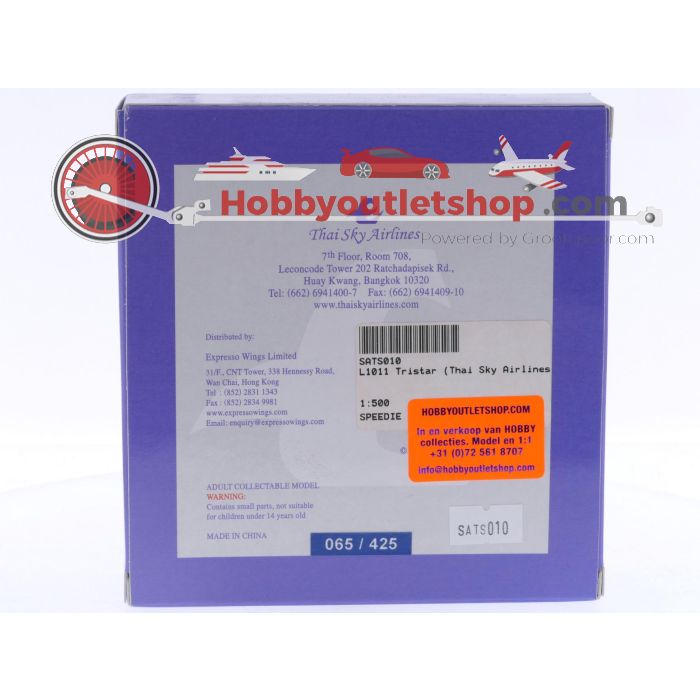 Schaal 1:500 Speedie~Air SATS010 maatschappij - Lockheed L-1011 Reg.Nr. HS-AXE #6247