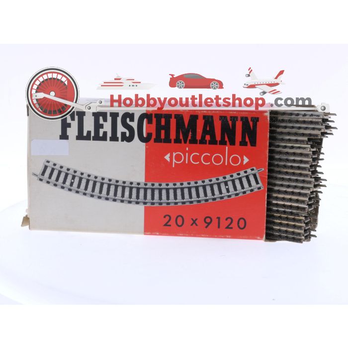 Schaal N Fleischmann 9120 gebogen rails R1 Radius 192 mm 45 graden 20st. #5964 - sku: 20240918020120 - Used - Like new - Photo 4