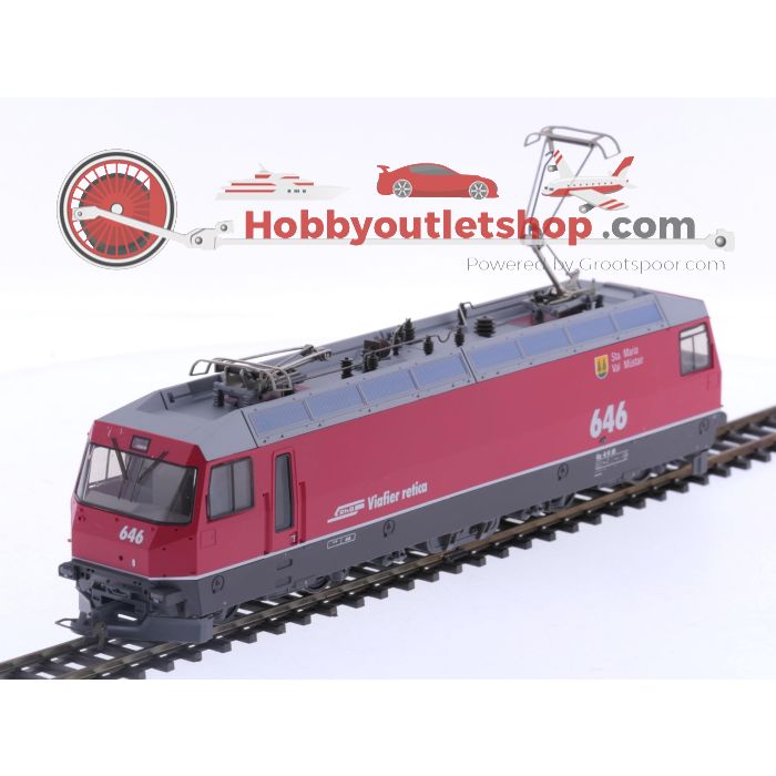 Schaal H0m Bemo 1259 106 elektrische locomotief Ge 4/4 III van de RhB #P195