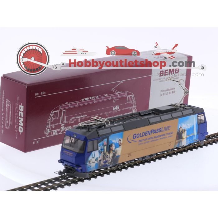 Schaal H0m Bemo 1259 322 elektrische locomotief Ge 4/4 III van de MOB #P197