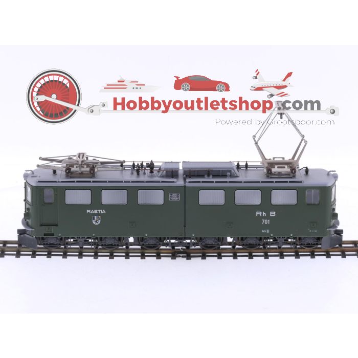 Schaal H0m Bemo 1254 111 elektrische locomotief Ge 6/6 van de RhB #P198