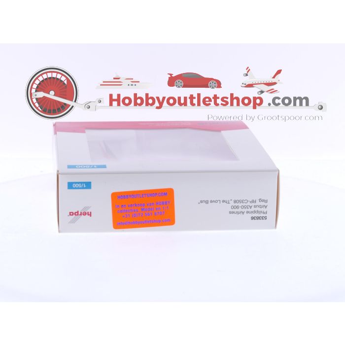 Schaal 1:500 Herpa 533836 Philippine Airlines Airbus A350-900 "The Love Bus" Reg.Nr. RP-C3508 #6295 - sku: 20240920023652 - Gebruikt - Nieuwstaat - Afbeelding 4