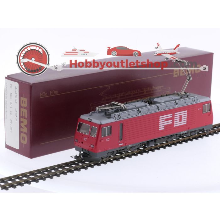 Schaal H0m Bemo 1262 207 elektrische locomotief HGe 4/4 II van de FO #P199