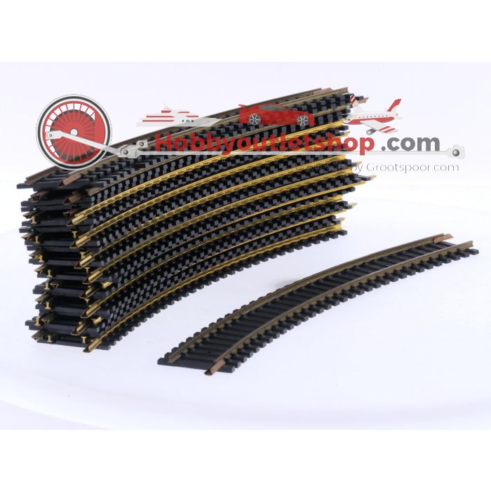 Schaal H0 Fleischmann 6030 Gebogen rails R2 Radius 415 mm 30 graden 20 st. #5980