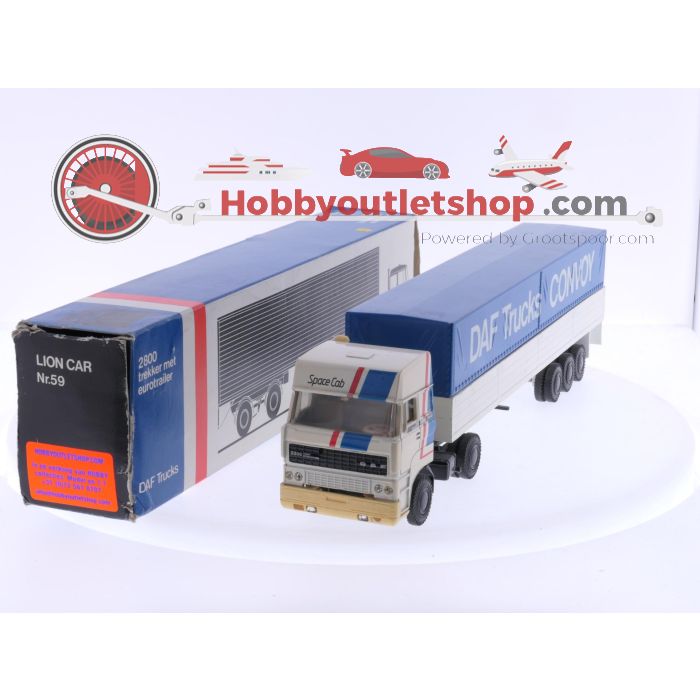 Schaal 1:50 DAF 3300 Lion Car Nr. 80 FT 3300-3600 trekker met oplegger DAF Trucks CONVOY. #6300