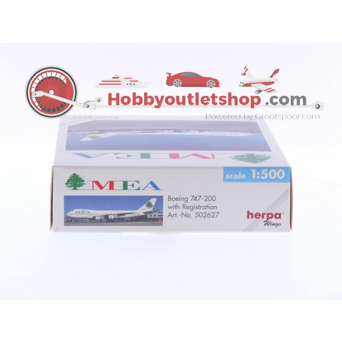 Schaal 1:500 Herpa 502627 MEA - Middle East Airlines Boeing 747-200 Reg.Nr. N203AE #6311 - sku: 20240926120830 - Gebruikt - Nieuwstaat - Afbeelding 4
