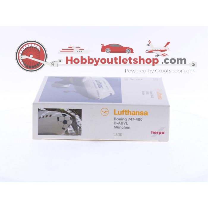 Schaal 1:500 Herpa 501439 Lufthansa Boeing 747-400 