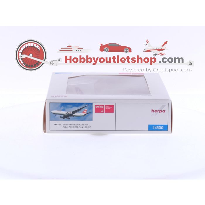 Schaal 1:500 Herpa 504775 Swiss International Air Lines Airbus A330-300 Reg.Nr. HB-JHA #6348 - sku: 20241004011850 - Gebruikt - Nieuwstaat - Afbeelding 4