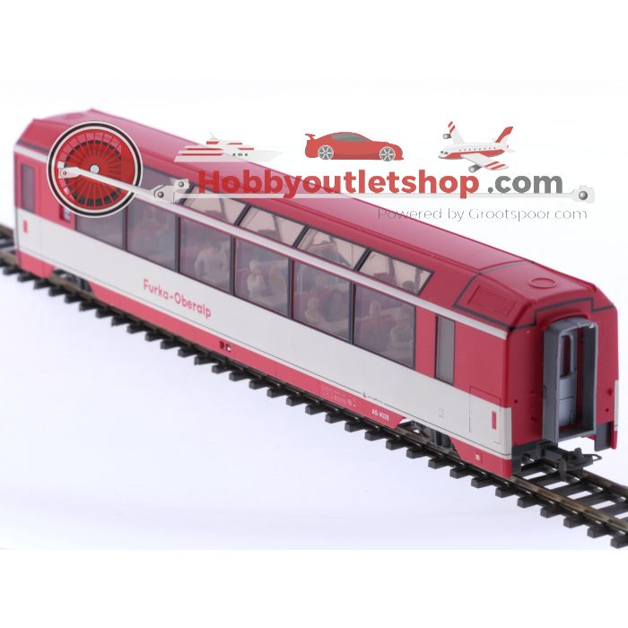 Schaal H0m Bemo 3288 208 AS 4028 Panorama rijtuig met personen van de FO #P206