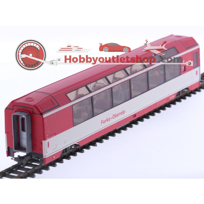 Schaal H0m Bemo 3288 208 AS 4028 Panorama rijtuig met personen van de FO #P206