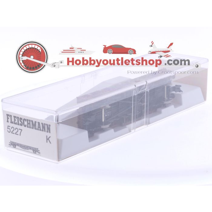Schaal H0 Fleischmann 5227 lageboordwagen type Rmrso 31 van de DB #6503