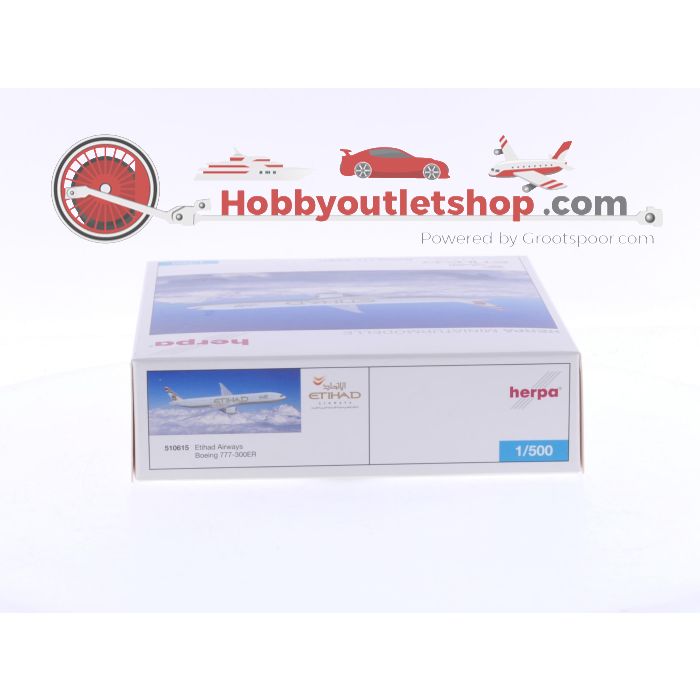 Schaal 1:500 Herpa 510615 Etihad Airways Boeing 777-300ER Reg.Nr. GR #6386 - sku: 20241010113425 - Gebruikt - Nieuwstaat - Afbeelding 4