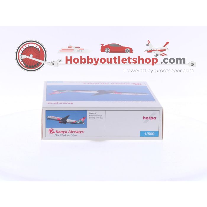 Schaal 1:500 Herpa 504010 Kenya Airways Boeing 777-200 Reg.Nr. 5Y-KQT #6390 - sku: 20241010122031 - Used - New condition - Photo 4