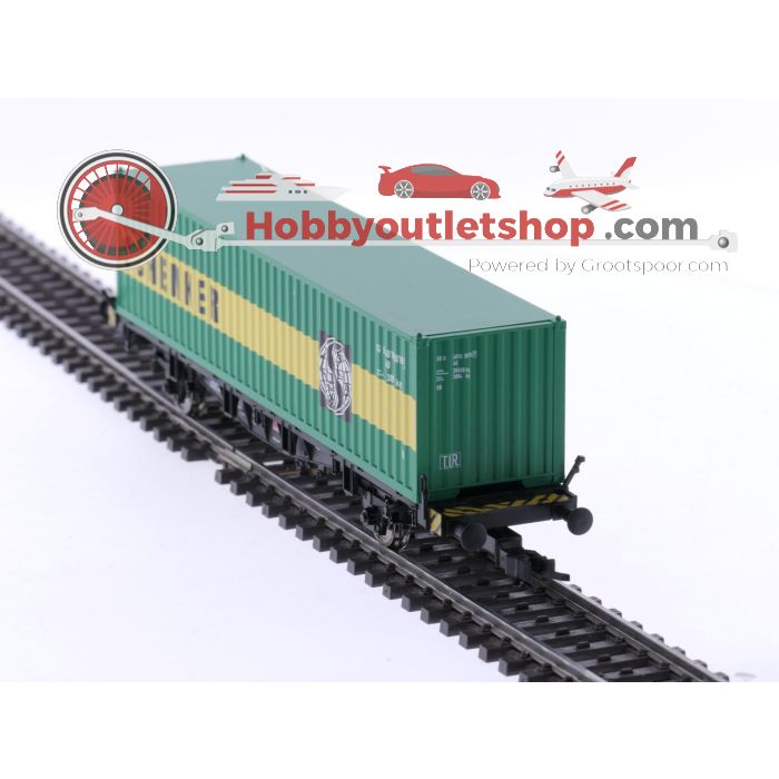 Schaal H0 Fleischmann 524001 containerwagen met container als lading set 3 st. #5748