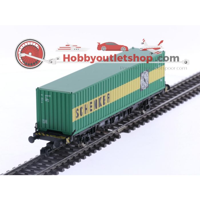 Schaal H0 Fleischmann 524001 containerwagen met container als lading set 3 st. #5748