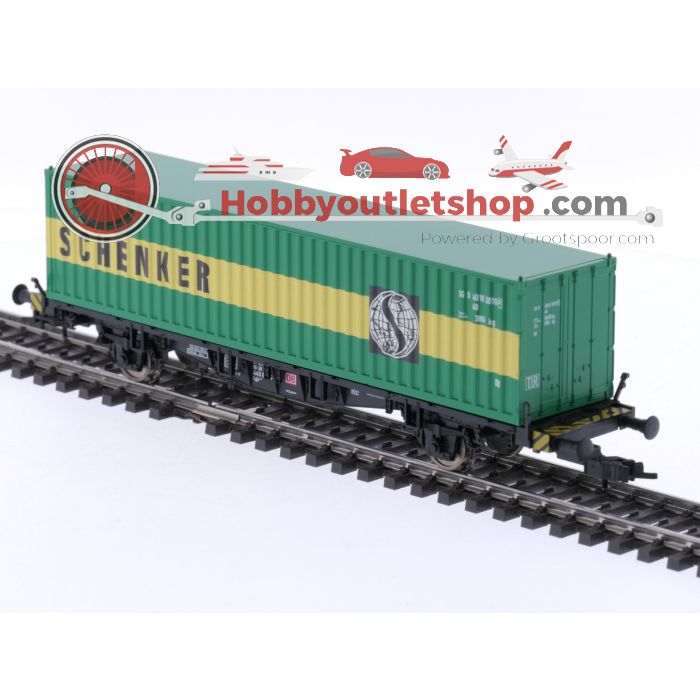 Schaal H0 Fleischmann 524001 containerwagen met container als lading set 3 st. #5748