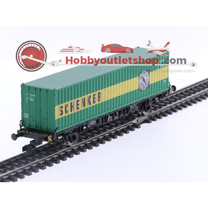 Schaal H0 Fleischmann 524001 containerwagen met container als lading set 3 st. #5748