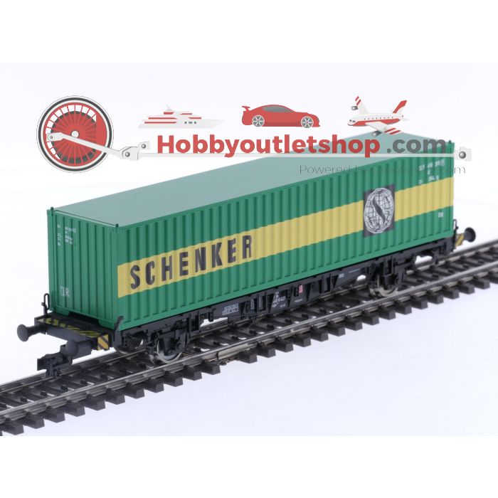 Schaal H0 Fleischmann 524001 containerwagen met container als lading set 3 st. #5748