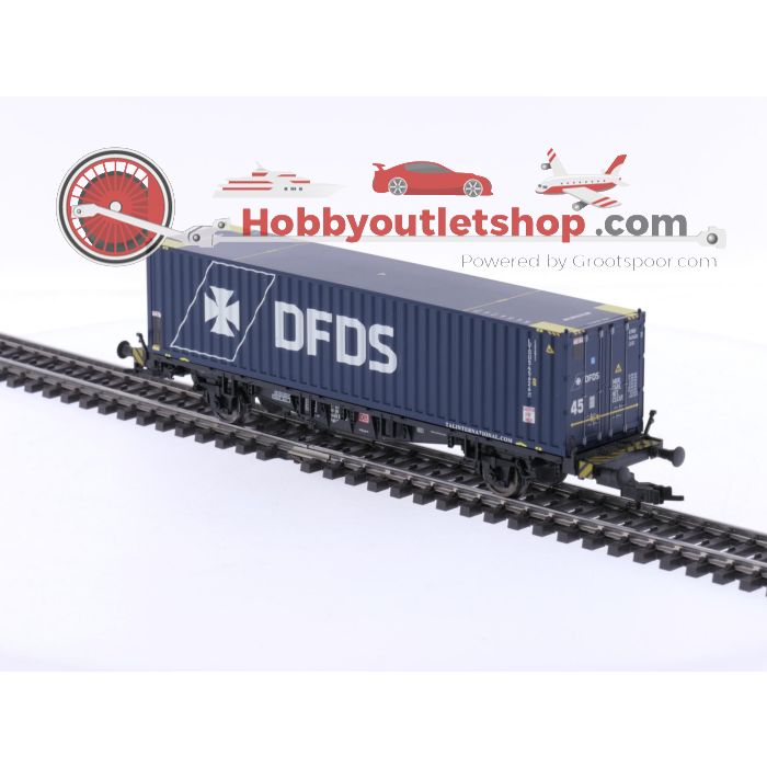 Schaal H0 Fleischmann containerwagen met container 
