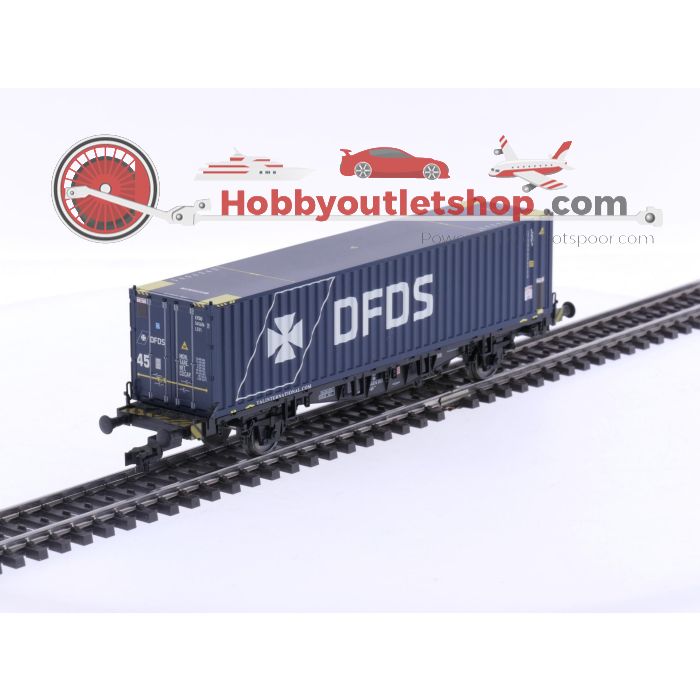 Schaal H0 Fleischmann containerwagen met container 