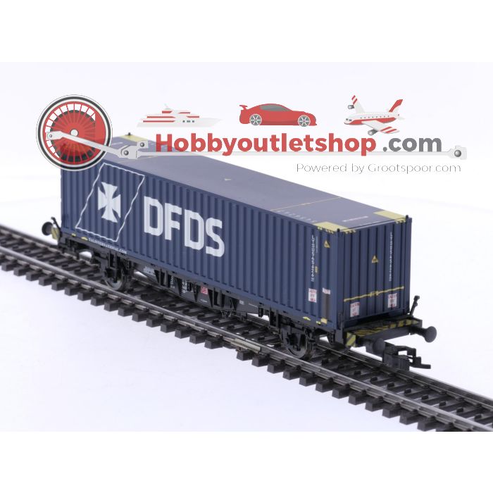 Schaal H0 Fleischmann containerwagen met container 