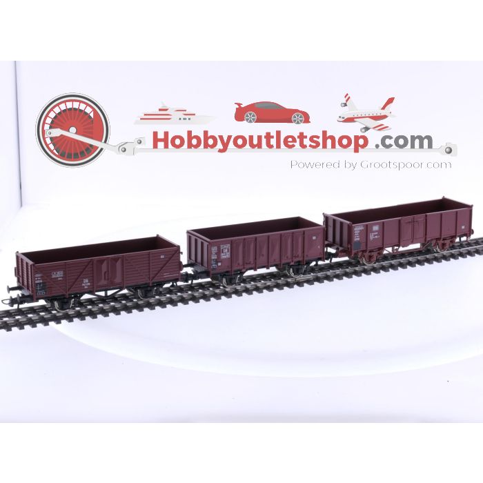 Schaal H0 Roco 46039, 46043 & 56277 goederenwagen set 3 st. van de DB #5757