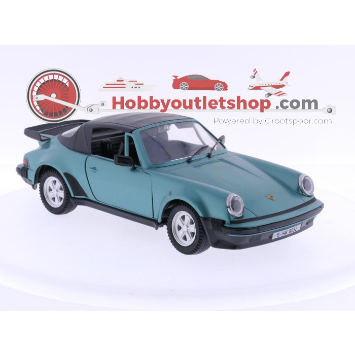 Schaal 1:16 Tonka Polistil 01314 Porsche  911 Speedster 1989 Blue/green #6416
