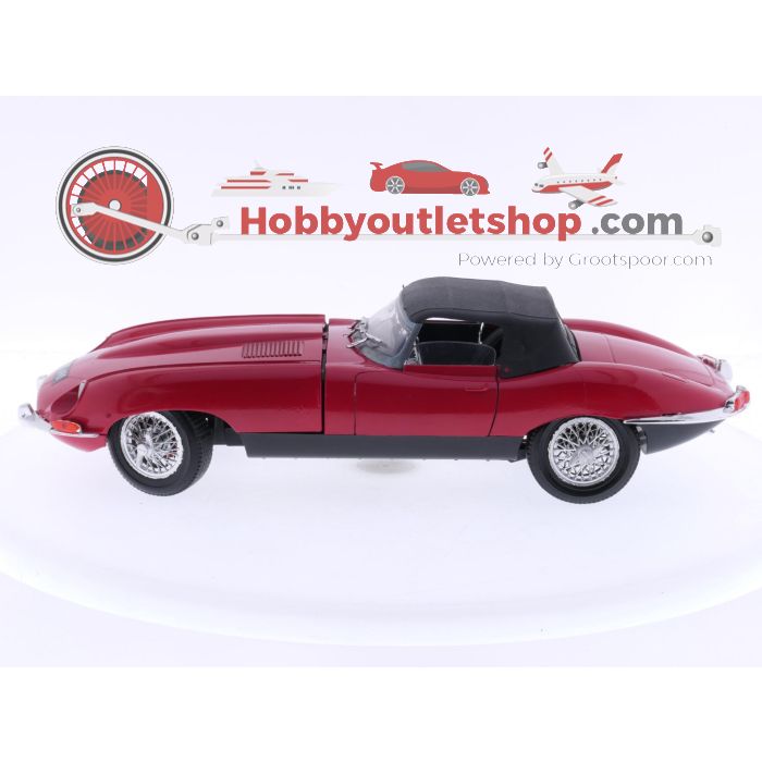 Schaal 1:16 Tonka Polistil Jaguar XK.E 4.2L Cabriolet Rouge #6418