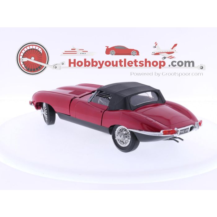 Schaal 1:16 Tonka Polistil Jaguar XK.E 4.2L Cabriolet Rouge #6418
