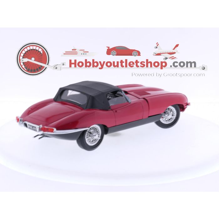 Schaal 1:16 Tonka Polistil Jaguar XK.E 4.2L Cabriolet Rouge #6418