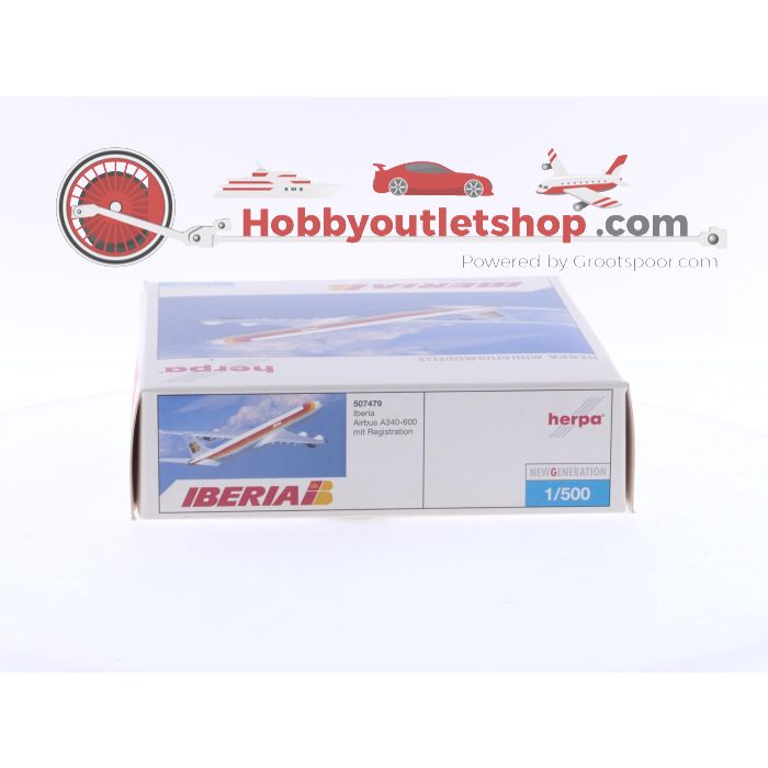 Schaal 1:500 Herpa 507479 Iberia Airbus A340-600 Reg.Nr. EC-INO #6425