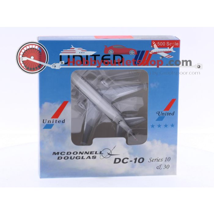 Schaal 1:500  Aero Classics 500 - AC5014A United DC-10-10 