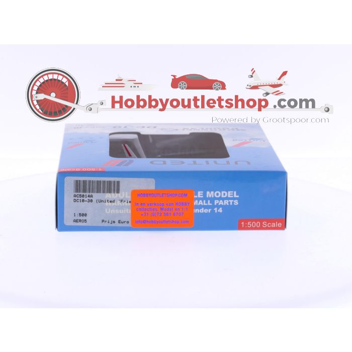 Schaal 1:500  Aero Classics 500 - AC5014A United DC-10-10 