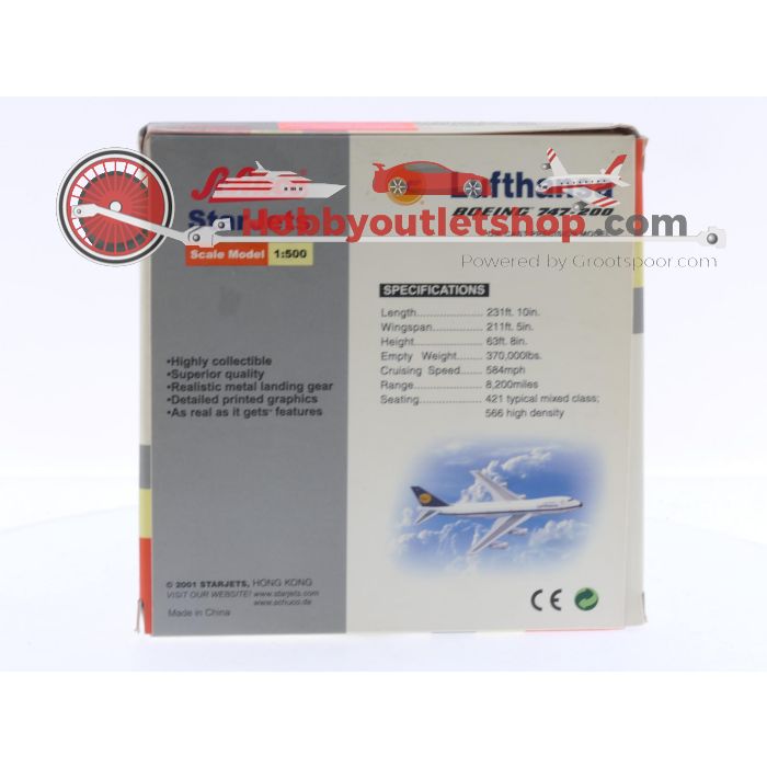Schaal 1:500 Schuco/Star Jets 355 7501 Lufthansa Boeing 747-200 Reg.Nr. D-ABYJ #6437