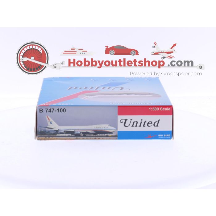 Schaal 1:500 Big Bird 5-2003-UA  United Airlines Boeing 747-100 Reg.Nr. N4735U #6449