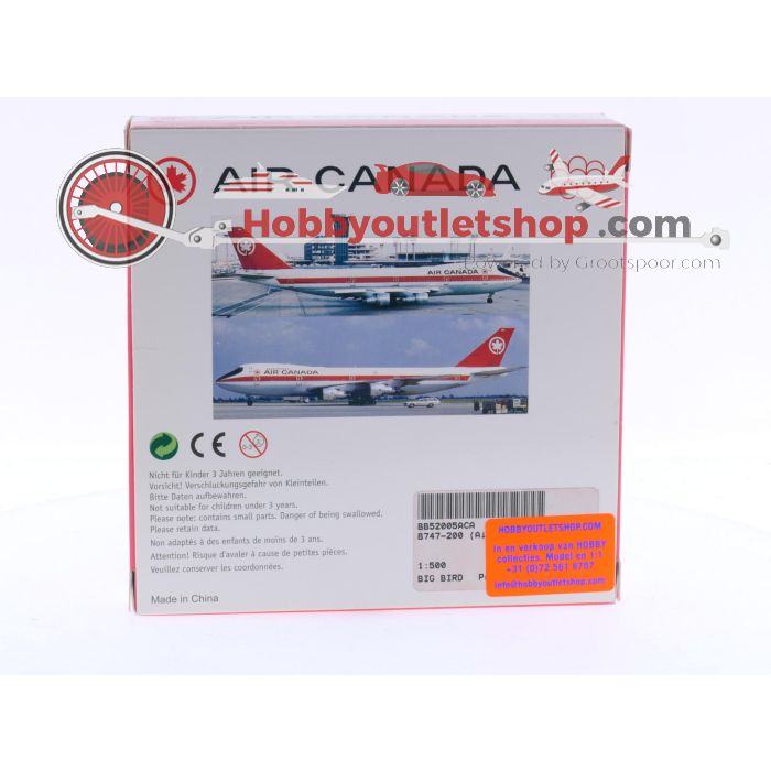 Schaal 1:500 Big Bird BB52005ACA Air Canada Boeing 747-100 Reg.Nr. CF-TOA #6452