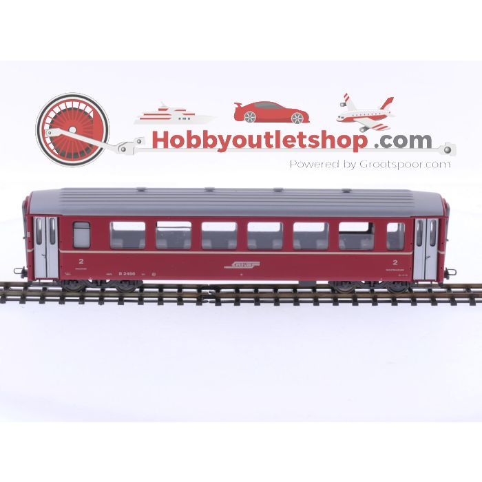 Schaal H0m Bemo 3258 personenrijtuig B 2456 van de RhB #P212
