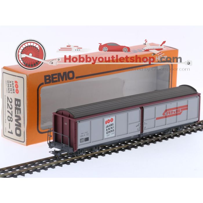 Schaal H0m Bemo 2278-1 schuifwandwagen 5107 '100 Jahre Anni Ons' van de RhB #P213