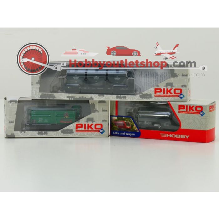 Schaal H0 Piko 54453 57715 54898 DR Goederenwagons #1062