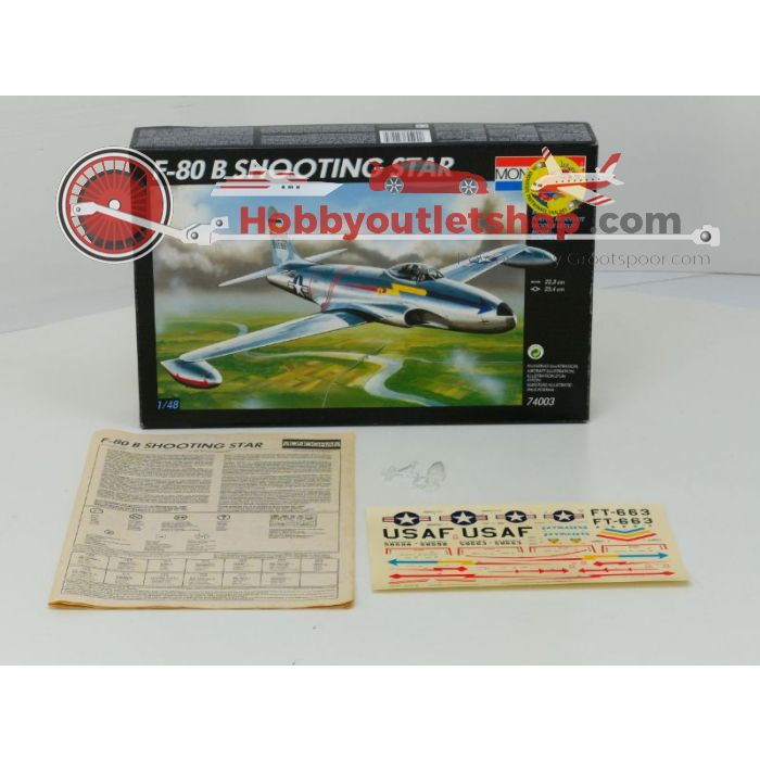 Schaal 1:48 Academy 12240 Monogram 74003 T-33A F-80B Shooting stars #216
