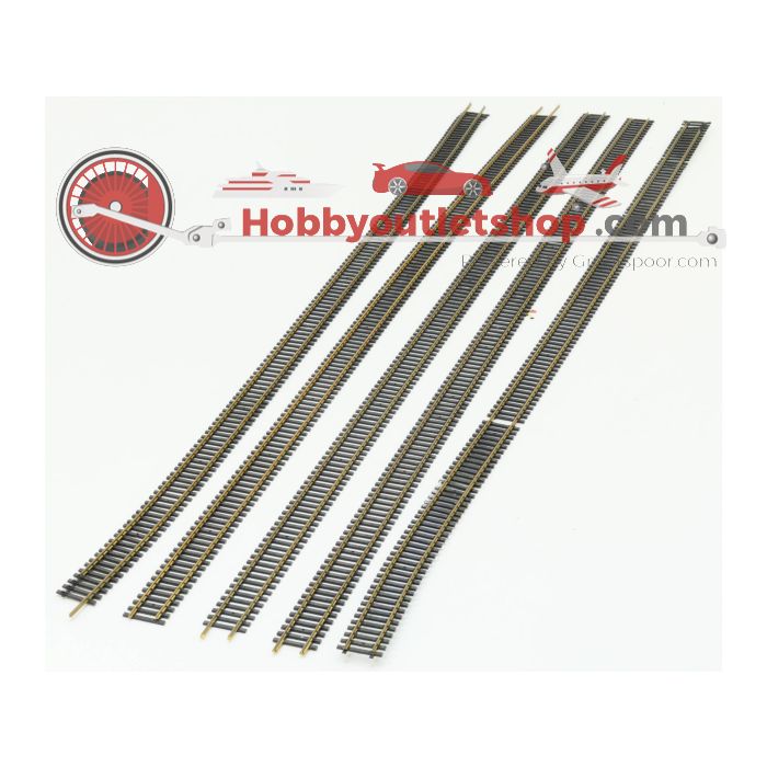 Schaal H0 Fleischmann 6006 flexibele rails 5st totaal ±4900mm  #1554