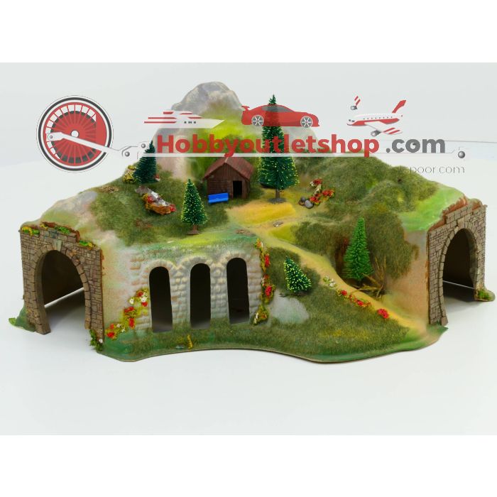 Schaal H0 Busch set van 2 tunnels #1806