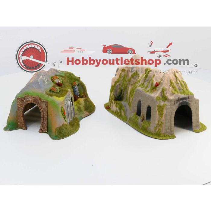 Schaal H0 Busch set van 2 tunnels #1807