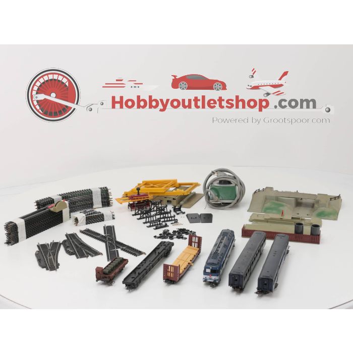 Schaal H0 Lima/Jouef startset met een trafo, dieselloc, 4 wagons, draaibrug, laadplatform, container portaal, wisselset en diverse rails #3865 - sku: 20230512100728 - Gebruikt - Goede staat - Afbeelding 3