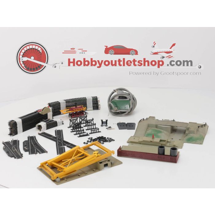 Schaal H0 Lima/Jouef startset met een trafo, dieselloc, 4 wagons, draaibrug, laadplatform, container portaal, wisselset en diverse rails #3865 - sku: 20230512100728 - Gebruikt - Goede staat - Afbeelding 4